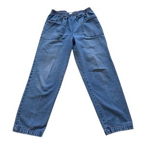 CARROLL REED | Vintage Tapered Blue Denim Pants with Elastic Waistband size S